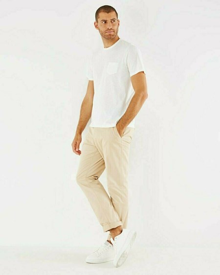 Mexx T-shirt chest pocket Off white Blanche | 98FQUBPCI