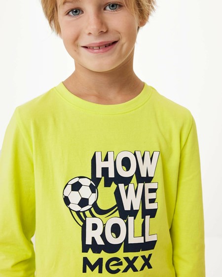 Mexx T-shirt with artwork Neon Yellow Jaune | 26AZYOLWD