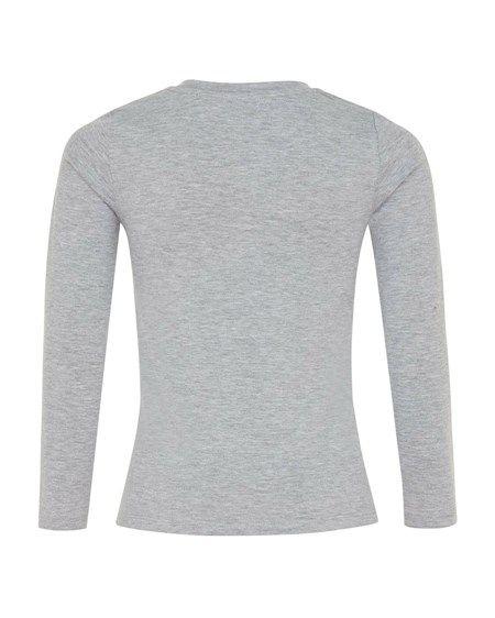 Mexx T-shirt with sequins artwork Grey Melee Grise | 12QGKLIXT
