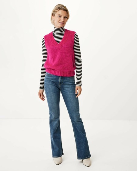 Mexx Tricoté V-neck spencer Pink Rose | 32NQCSIWD