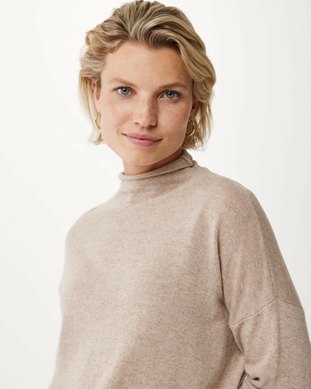 Mexx Turtle neck knitted pullover Beige Beige | 27UMGWZHN